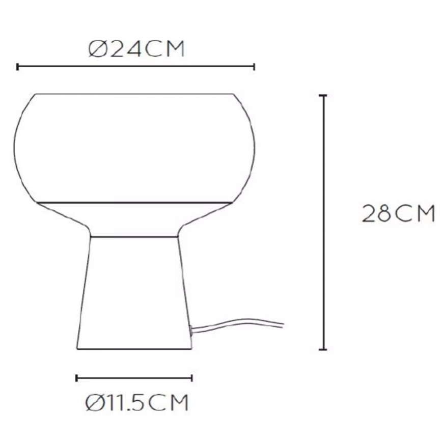 Lucide 05540/01/30 - Asztali lámpa FARRIS 1xE27/25W/230V fekete