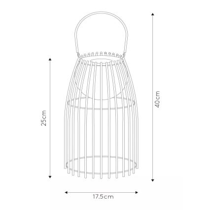Lucide 06801/01/30 - LED Dimmelhető érintős lámpa FJARA LED/0,3W/3,7V IP44 680 mAh