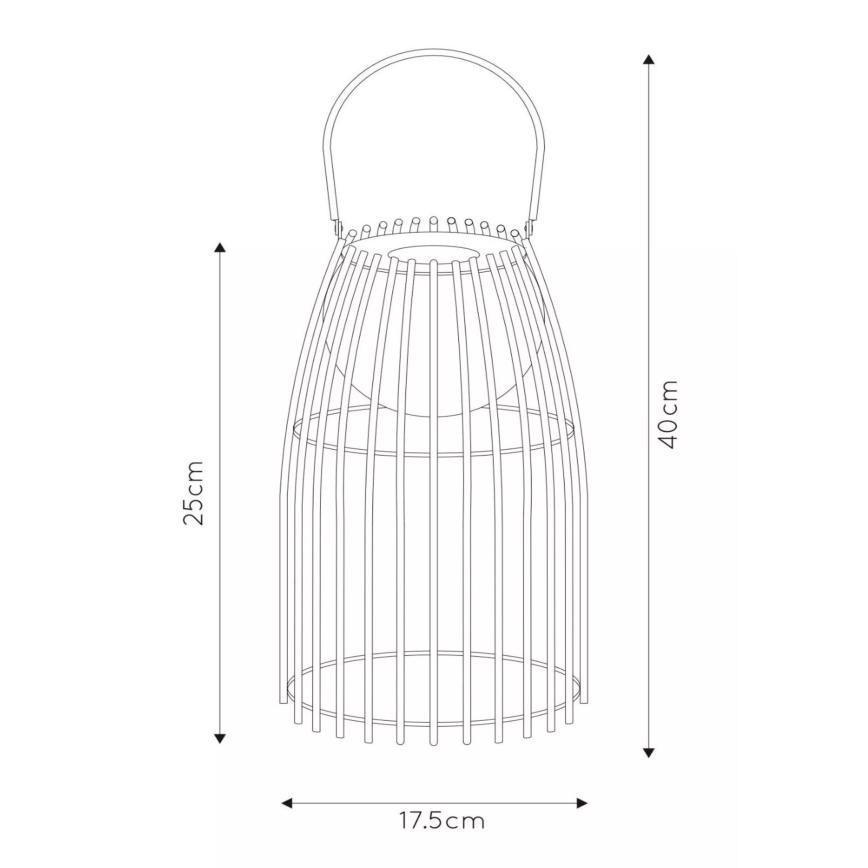 Lucide 06801/01/43 - LED érintésérzékeny dimmelhető lámpa FJARA LED/0,3W/3,7V USB IP44 680 mAh