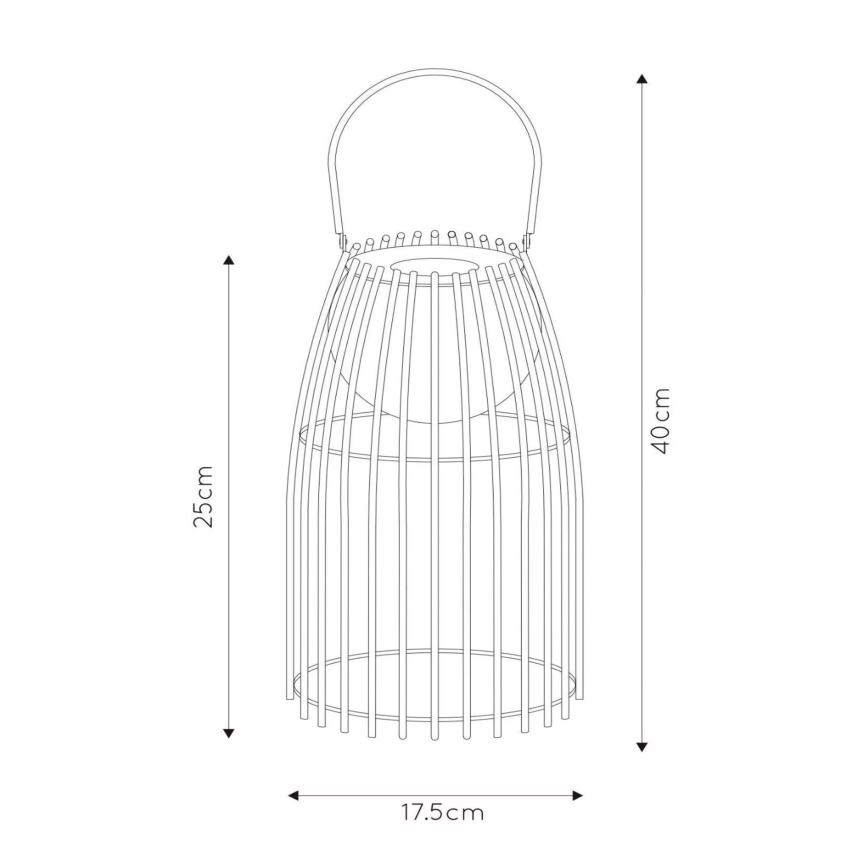 Lucide 06801/01/97 - LED Dimmelhető érintős lámpa FJARA LED/0,3W/3,7V USB IP44 680 mAh