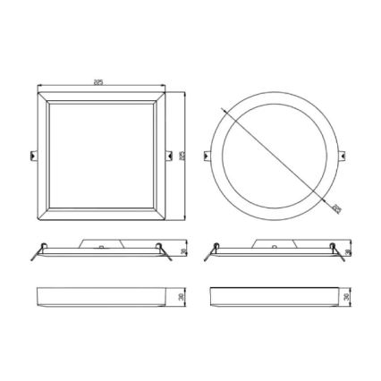 Lucide 07105/18/31 - Mennyezeti lámpa TENDO-LED LED/18W/230V