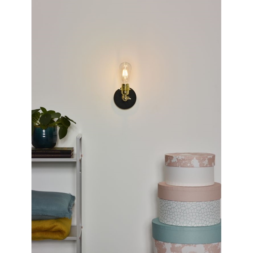 Lucide 08223/01/01 - LED fali lámpa RETRO 1xE27/5W/230V bronz