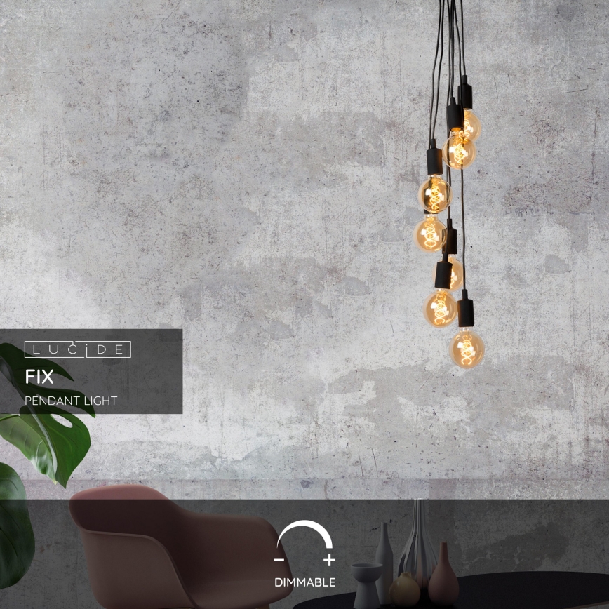 Lucide 08408/07/30 - Csillár zsinóron FIX MULTIPLE 7xE27/60W/230V