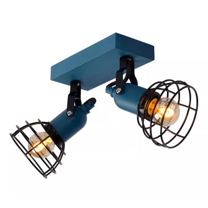 Lucide 08927/02/35 - Spotlámpa POLA 2xE27/60W/230V kék