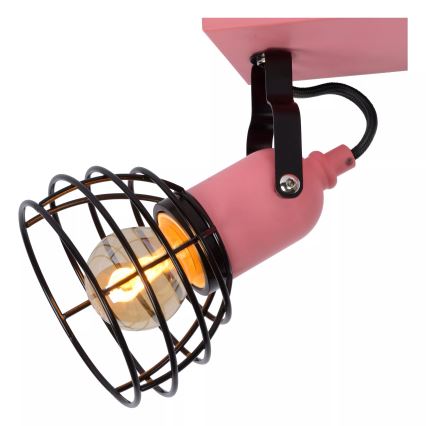 Lucide 08927/02/66 - Spotlámpa POLA 2xE27/60W/230V rózsaszín