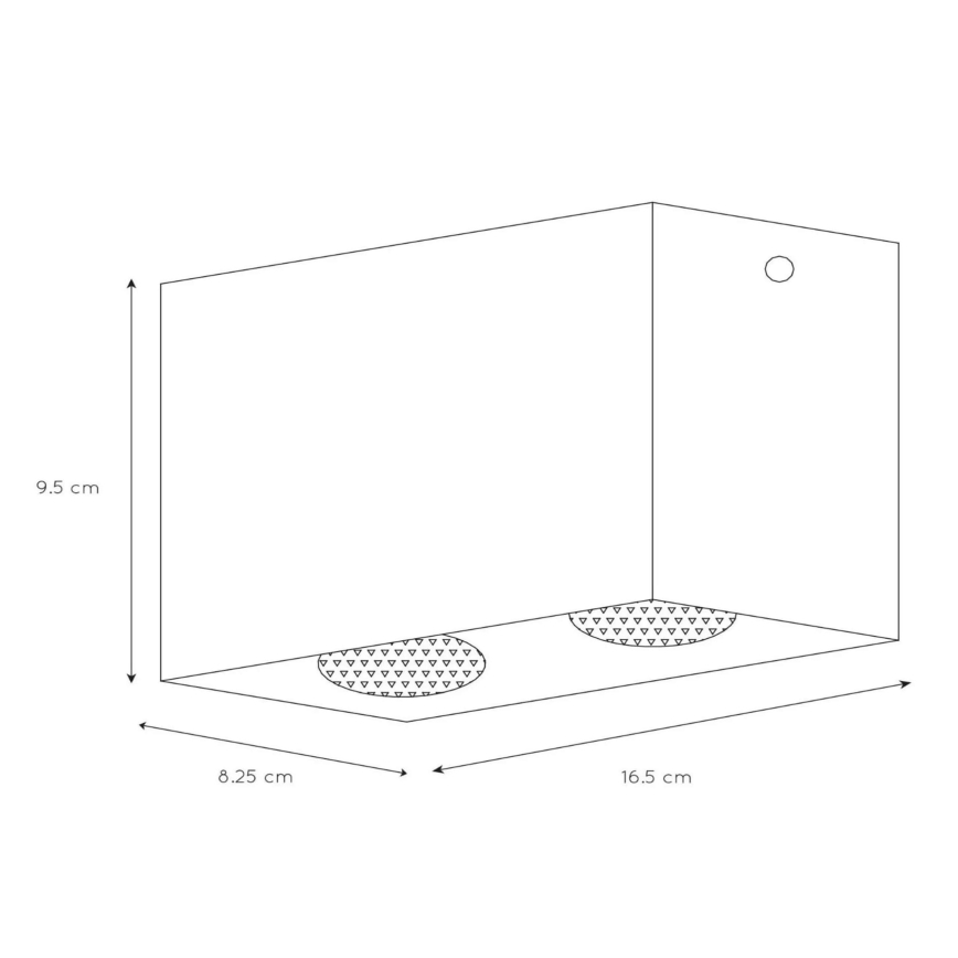 Lucide 09101/02/30 - Spotlámpa BODI 2xGU10/50W/230V