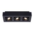 Lucide 09119/16/30 - LED Spotlámpa XIRAX 3xGU10/5W/230V fekete