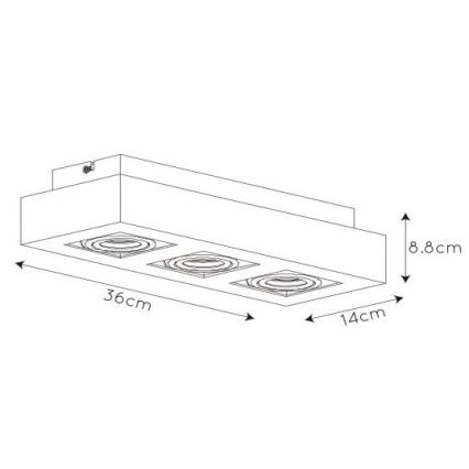 Lucide 09119/16/30 - LED dimmelhető spotlámpa XIRAX 3xGU10/5W/230V