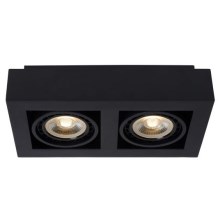 Lucide 09120/24/30 – LED Dimmelhető Spotlámpa ZEFIX 2×GU10/12W/230V Fekete