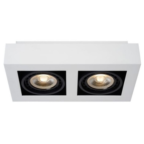 Lucide 09120/24/31 – LED Dimmelhető Spotlámpa ZEFIX 2×GU10/12W/230V Fehér
