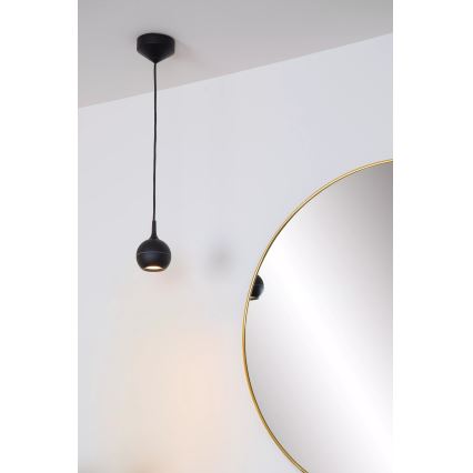 Lucide 09438/01/30 - Csillár zsinóron FAVORI 1xGU10/50W/230V IP44 fekete