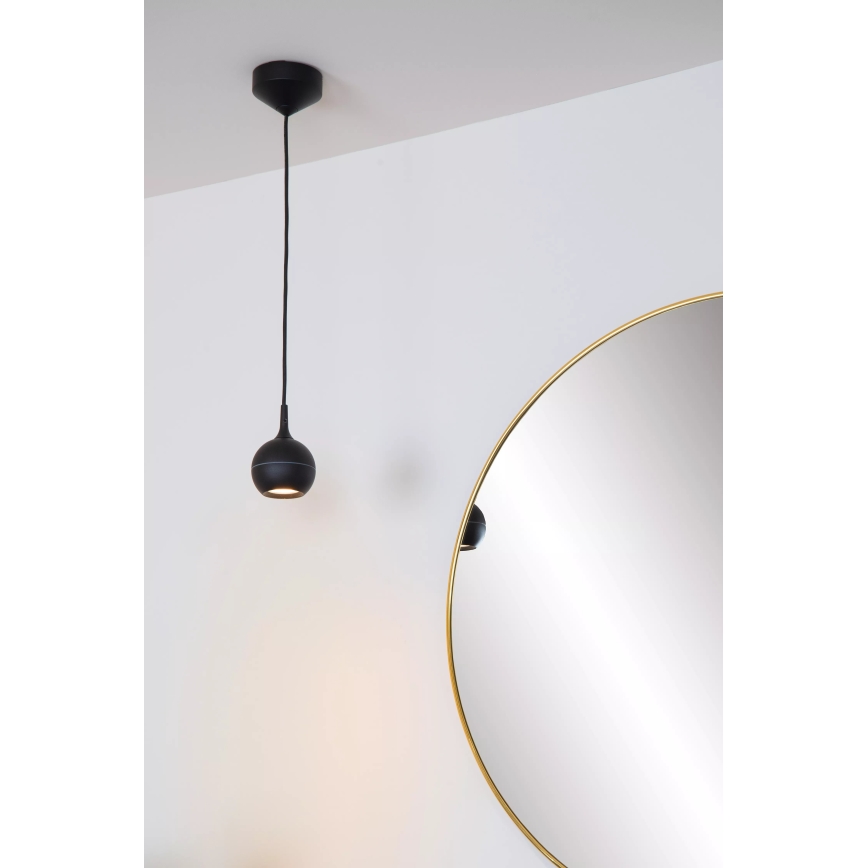 Lucide 09438/01/30 - Csillár zsinóron FAVORI 1xGU10/50W/230V IP44 fekete