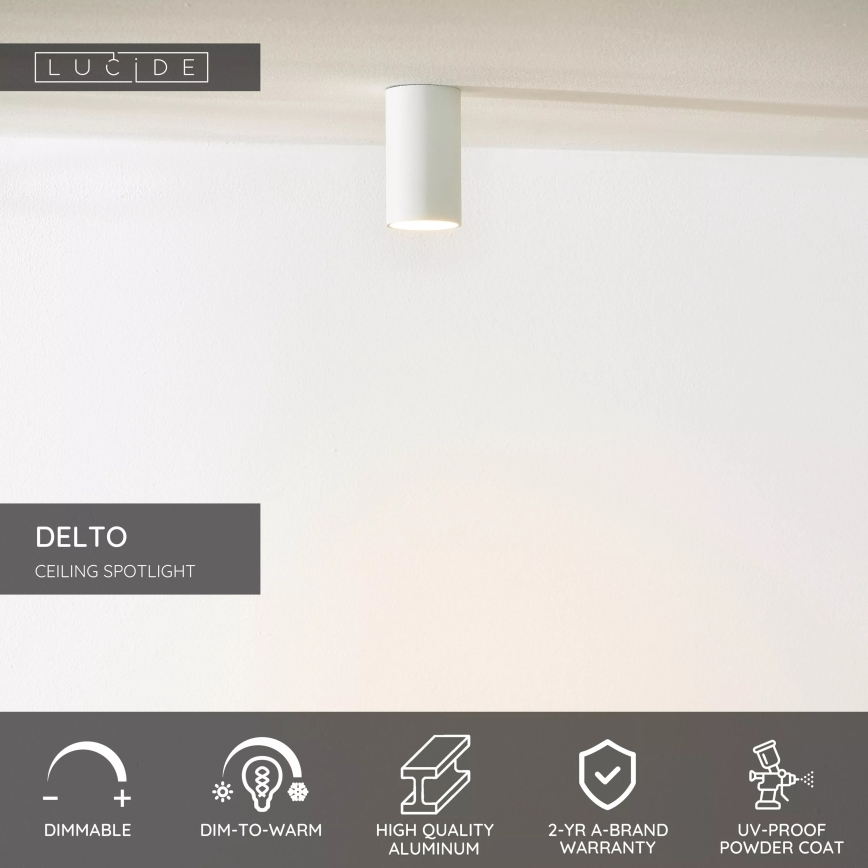 Lucide 09915/06/31 - LED Dimmerelhető spotlámpa DELTO 1xGU10/5W/230V fehér