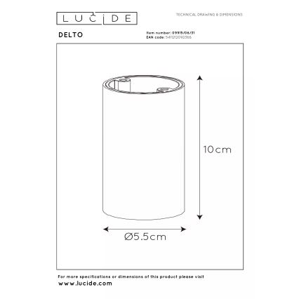 Lucide 09915/06/31 - LED Dimmerelhető spotlámpa DELTO 1xGU10/5W/230V fehér