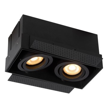 Lucide 09925/02/30 - Beépíthető lámpa TRIMLESS 2xGU10/50W/230V fekete
