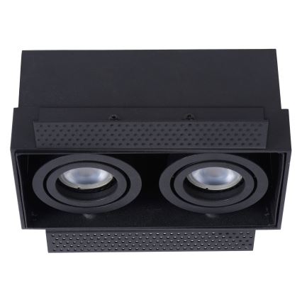 Lucide 09925/02/30 - Beépíthető lámpa TRIMLESS 2xGU10/50W/230V fekete