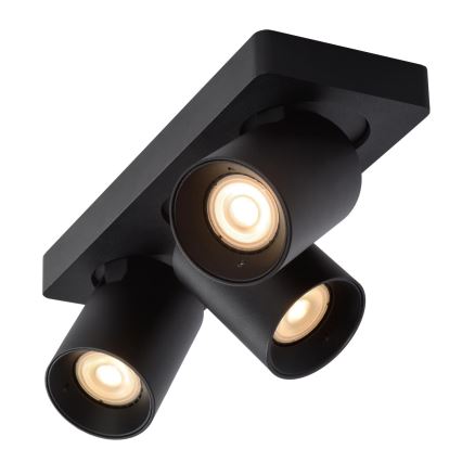 Lucide 09929/15/30 - LED Dimmelhető spotlámpa NIGEL 3xGU10/5W/230V 2200-3000K fekete CRI 95