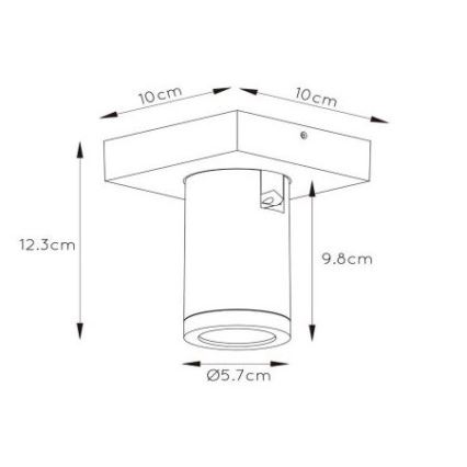 Lucide 09930/05/30 - LED Dimmelhető spotlámpa TAYLOR 1xGU10/5W/230V IP44