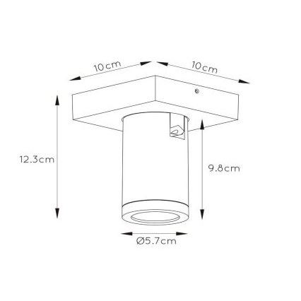 Lucide 09930/05/31 - LED Dimmelhető spotlámpa TAYLOR 1xGU10/5W/230V IP44