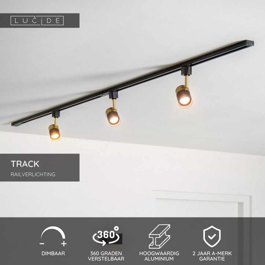 Lucide 09952/01/30 - TRACK sínre szerelhető spotlámpa 1xGU10/MR16/50W/230V