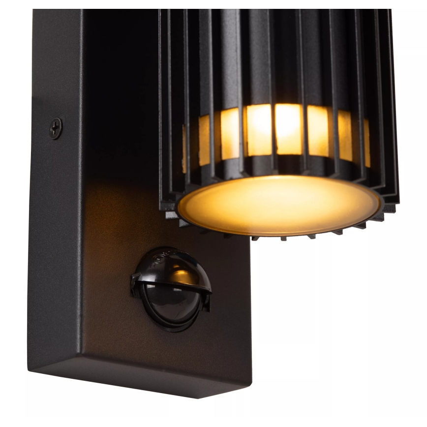 Lucide 11839/02/30 - Kültéri fali lámpa érzékelővel TIMBALA 2xGU10/7W/230V IP44
