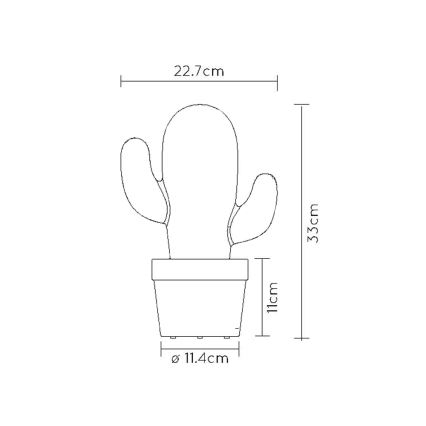 Lucide 13813/02/31 - LED Dimmelhető asztali lámpa CACTUS LED/2W/5V