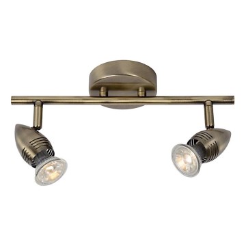 Lucide 13955/10/03 - LED spotlámpa CARO-LED 2xGU10/5W/230V bronz