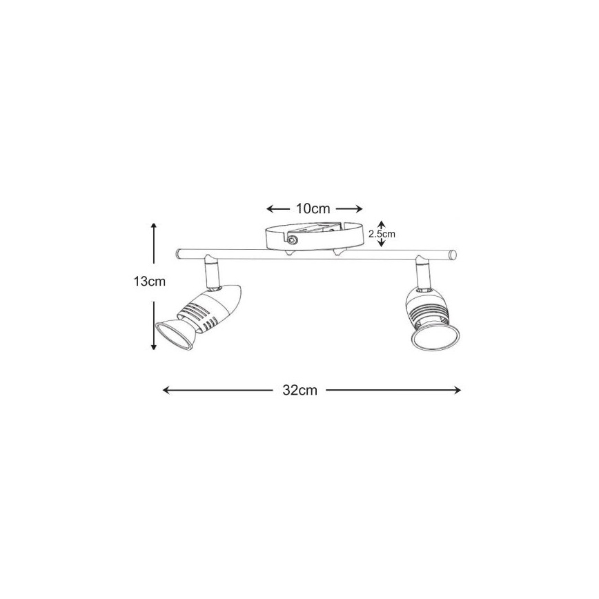 Lucide 13955/10/31 - LED spotlámpa CARO-LED 2xGU10/5W/230V fehér