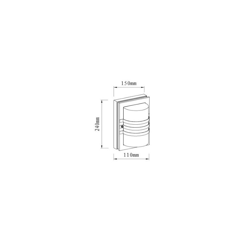 Lucide 14826/01/30 - Kültéri fali lámpa PRIVAS 1xE27/60W/230V IP44