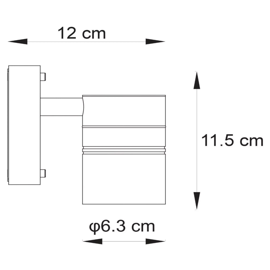 Lucide 14867/05/30 - LED Kültéri fali lámpa ARNE-LED 1xGU10/5W/230V fekete