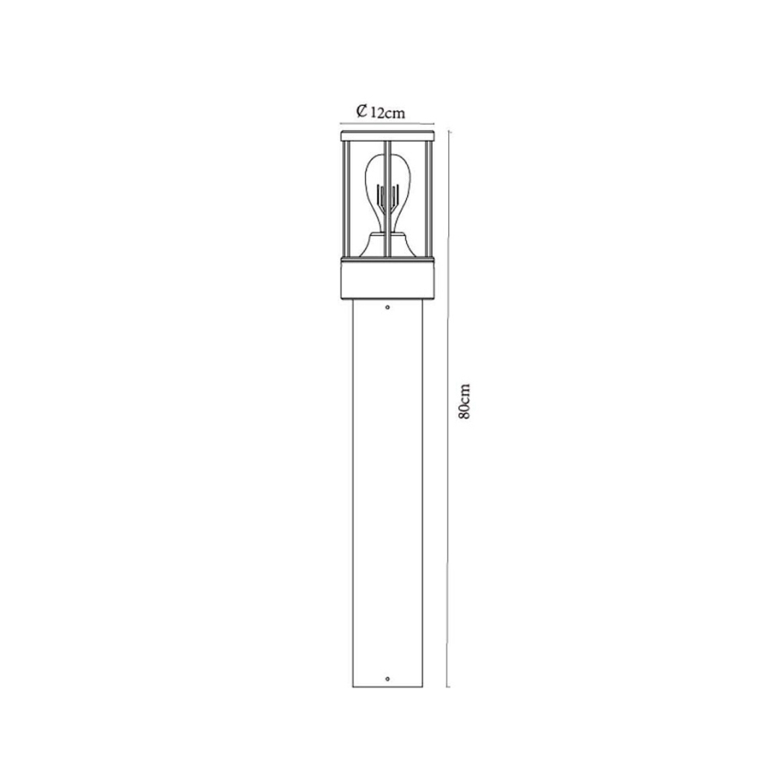 Lucide 14893/80/30 - Kültéri lámpa LORI 1xE27/15W/230V IP44