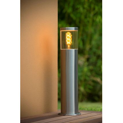 Lucide 14899/50/12 - Kültéri lámpa FEDOR 1xE27/40W/230V IP44 49 cm matt króm