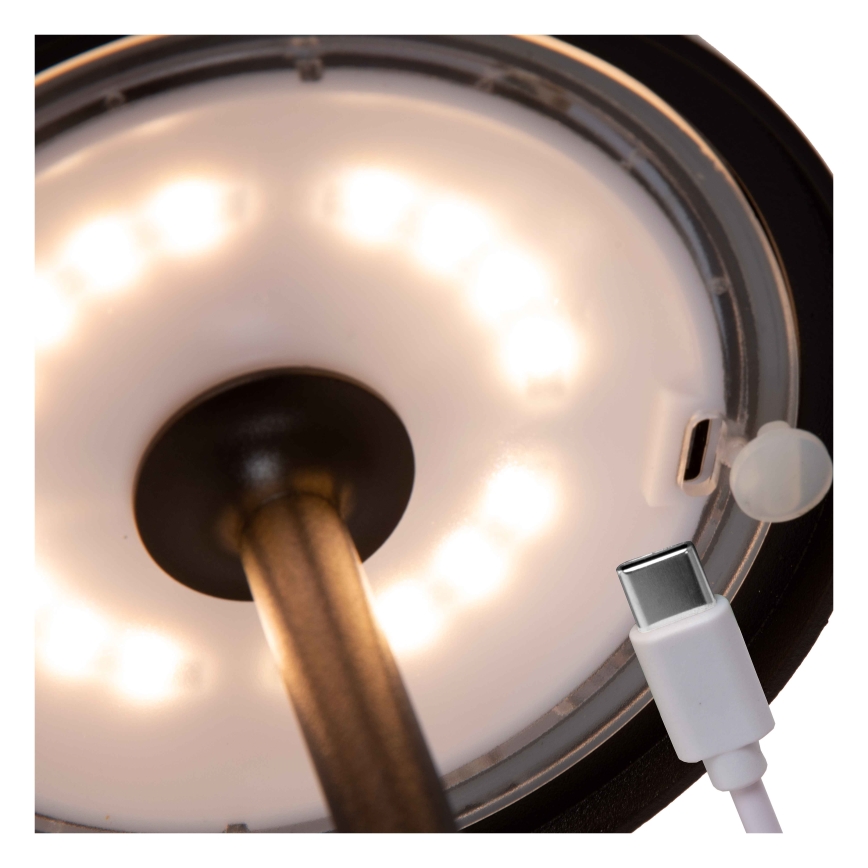 Lucide 15500/02/30 - LED Dimmelhető érintős kültéri lámpa JOY LED/1,5W/3,7V USB IP54 2200 mAh fekete