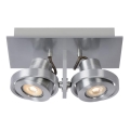 Lucide 17906/10/12 - LED Dimmelhető spotlámpa LANDA 2xGU10/4,5W/230V matt króm