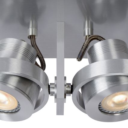 Lucide 17906/11/12 - LED Dimmelhető spotlámpa LANDA 2xGU10/5W/230V matt króm