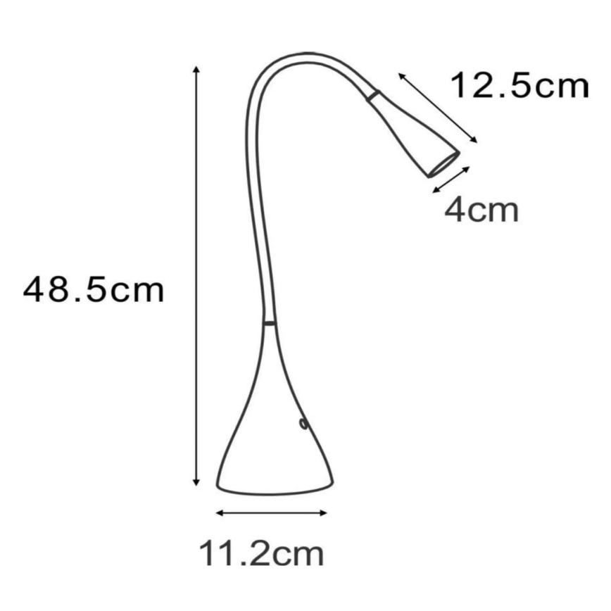 Lucide 18650/03/31 - LED Dimmelhető flexibilis érintős asztali lámpa ZOZY LED/4W/230V fehér