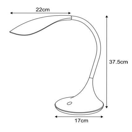 Lucide 18652/06/30 - LED flexibilis asztali lámpa EMIL LED/4,5W/230V