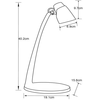 Lucide 18660/05/30 - LED Asztali lámpa LUDO LED/4,5W/230V fekete