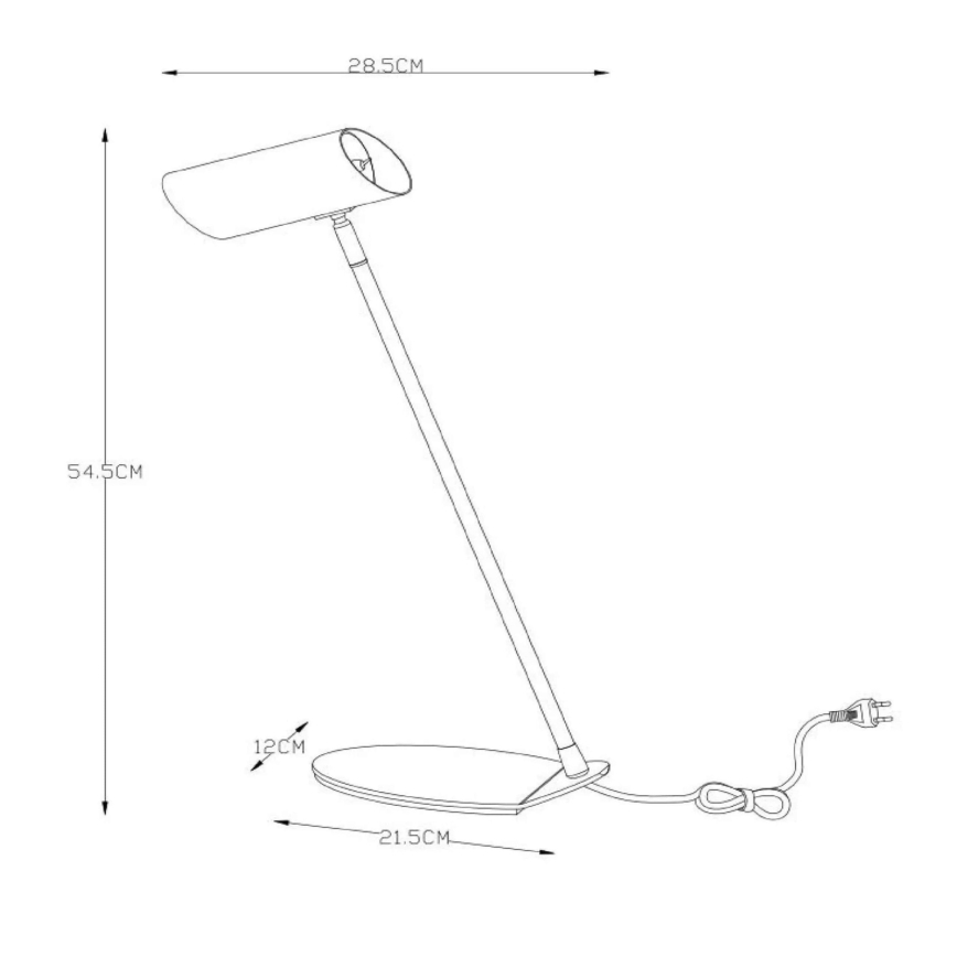 Lucide 19600/01/31 - Asztali lámpa HESTER 1xGU10/7W/230V fehér