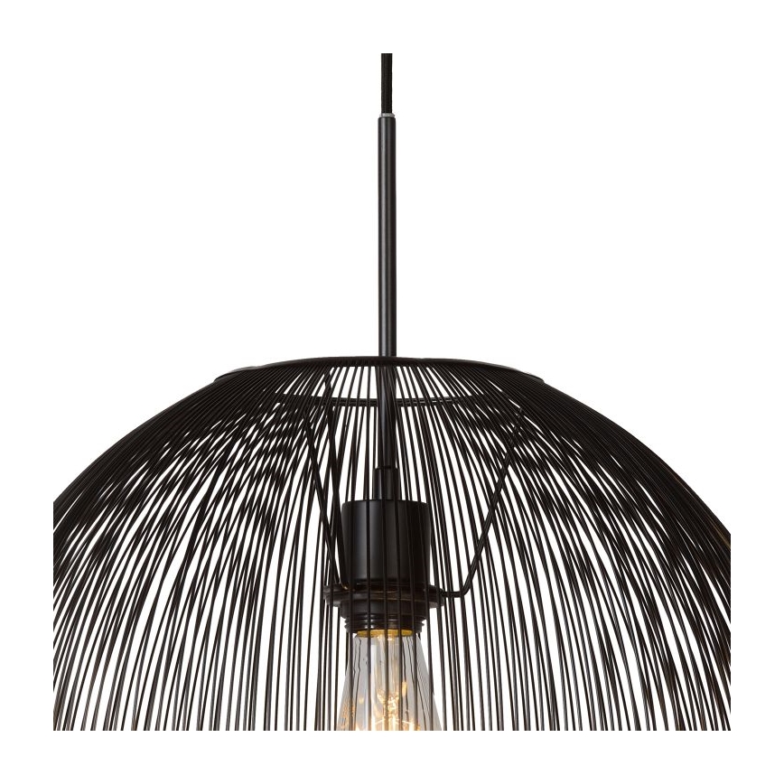 Lucide 20401/45/30 - Függeszték WIRIO 1xE27/60W/230V fekete 46 cm