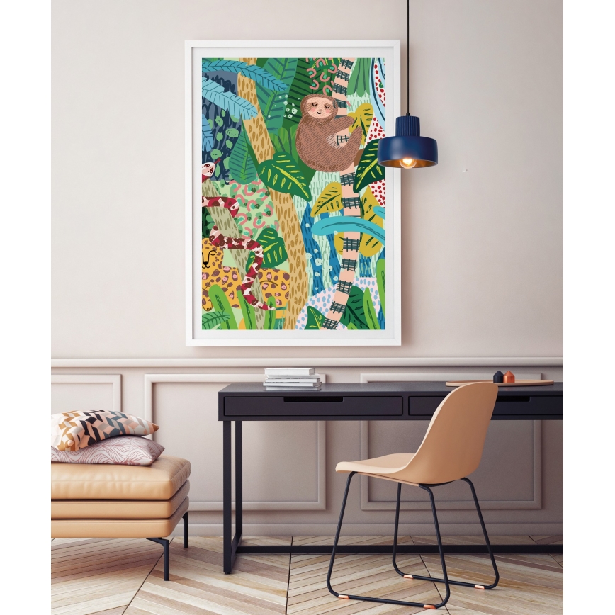 Lucide 20419/20/35 - Csillár zsinóron OPHELIA 1xE27/40W/230V á. 20 cm kék