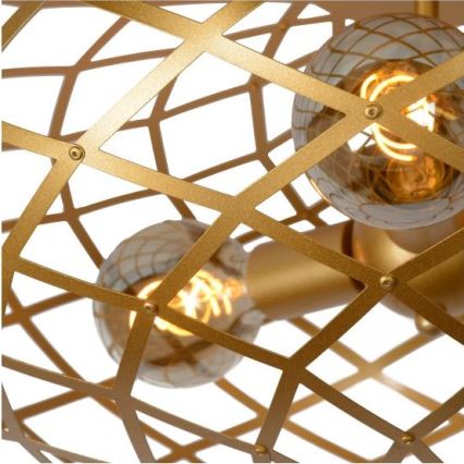 Lucide 21117/65/02 - Mennyezeti lámpa WOLFRAM 3xE27/60W/230V arany