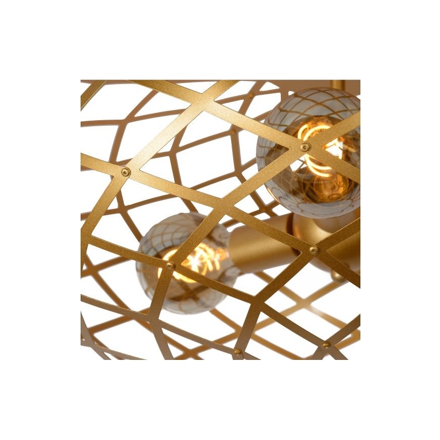 Lucide 21117/65/02 - Mennyezeti lámpa WOLFRAM 3xE27/60W/230V arany