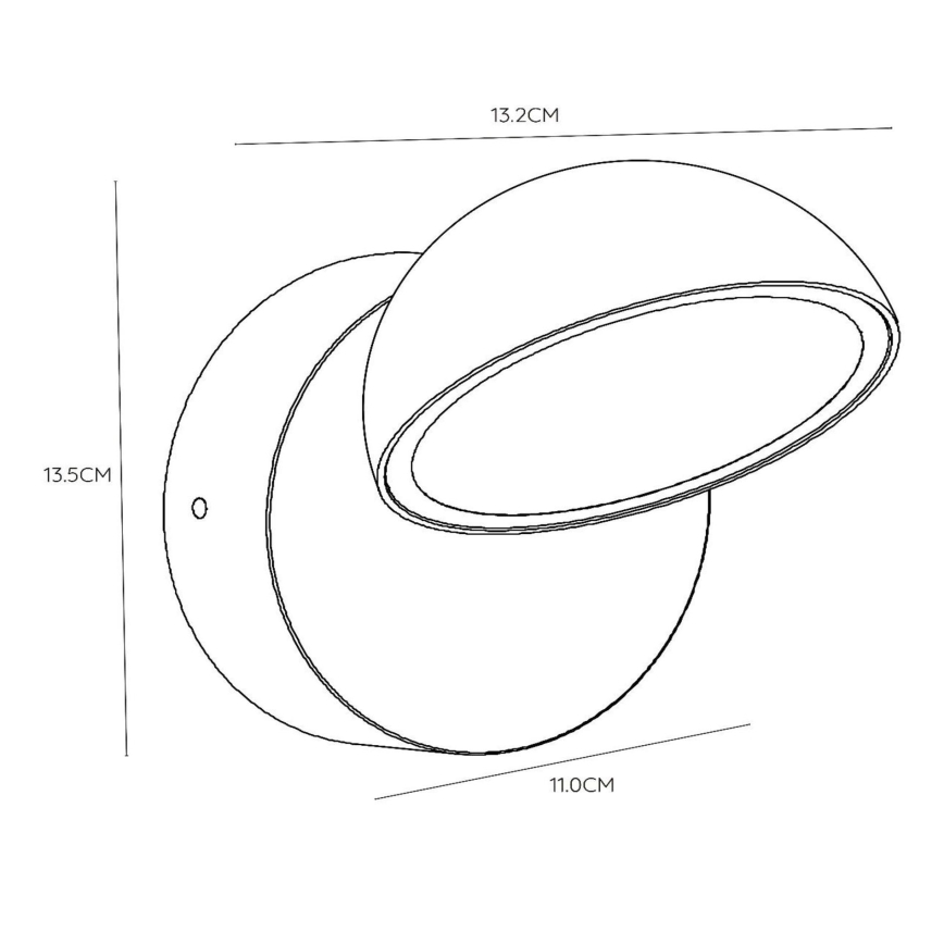 Lucide 22865/12/31 - LED kültéri fali lámpa alkonyatérzékelővel FINN LED/12W/230V IP54 fehér