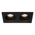 Lucide 22959/02/30 - Beépíthető lámpa EMBED 2xGU10/50W/230V fekete