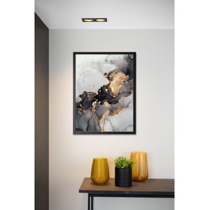 Lucide 22959/02/30 - Beépíthető lámpa EMBED 2xGU10/50W/230V fekete