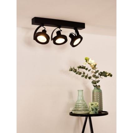 Lucide 22968/36/30 -LED Dimmelhető spotlámpa DORIAN 3xGU10/12W/230V fekete
