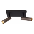 Lucide 22974/02/15 - GRADO spotlámpa 2xGU10/8W/230V fekete/barna