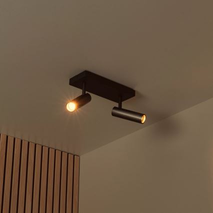 Lucide 22974/02/15 - GRADO spotlámpa 2xGU10/8W/230V fekete/barna