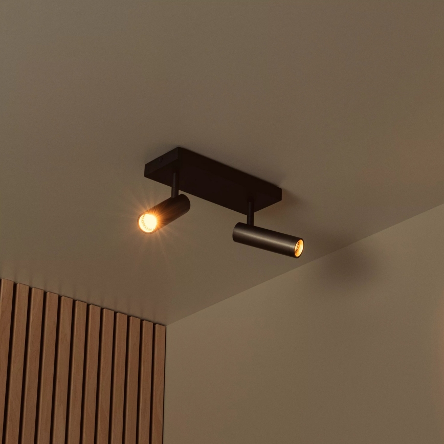 Lucide 22974/02/15 - GRADO spotlámpa 2xGU10/8W/230V fekete/barna